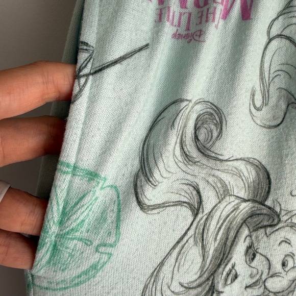 DISNEY PRINCESS Mint Green Ladies Little Mermaid Pajama Pants, S - Picture 5 of 5